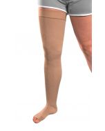 Solaris ExoStrong Thigh High compression stocking for lymphedema (beige open toe)